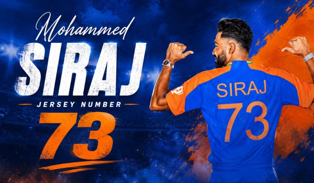 Mohammed Siraj Jersey Number