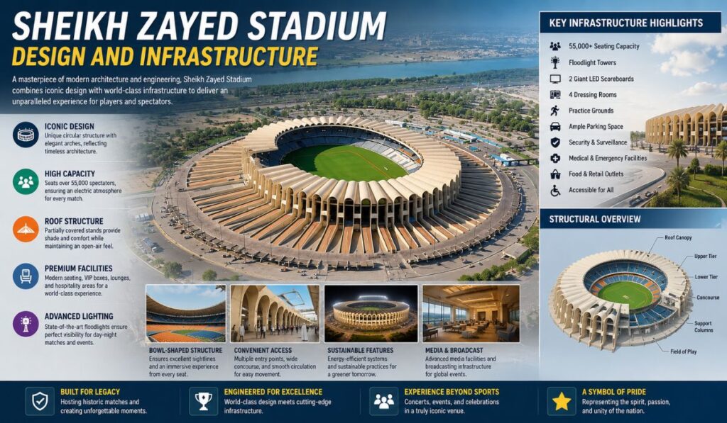Sheikh Zayed Stadium Design and Infrastructure