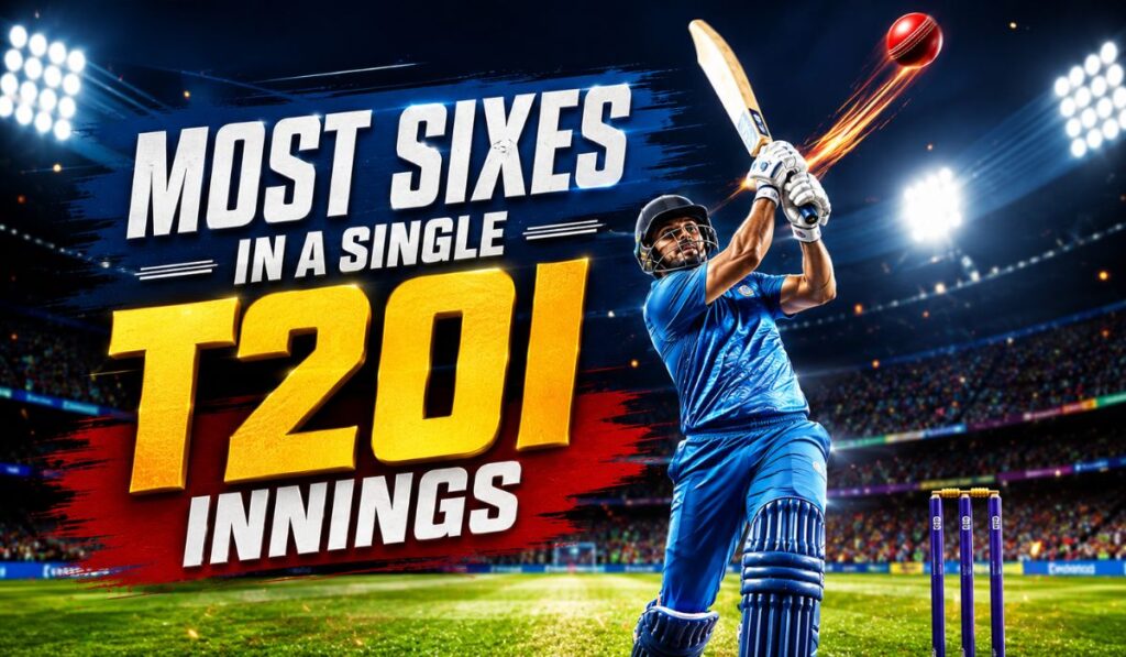 Most Sixes in a Single T20I Innings