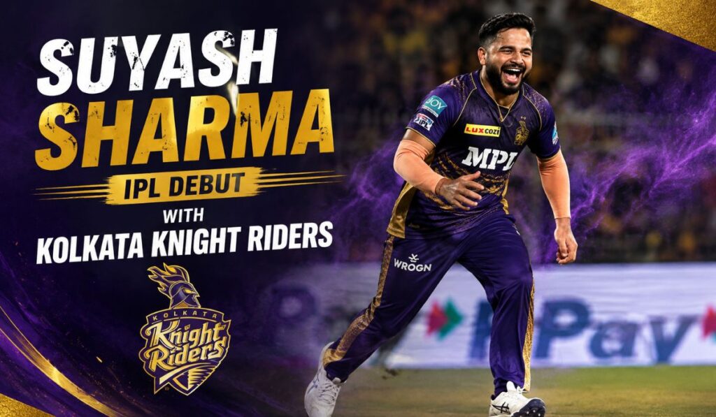 Suyash Sharma IPL Debut with Kolkata Knight Riders