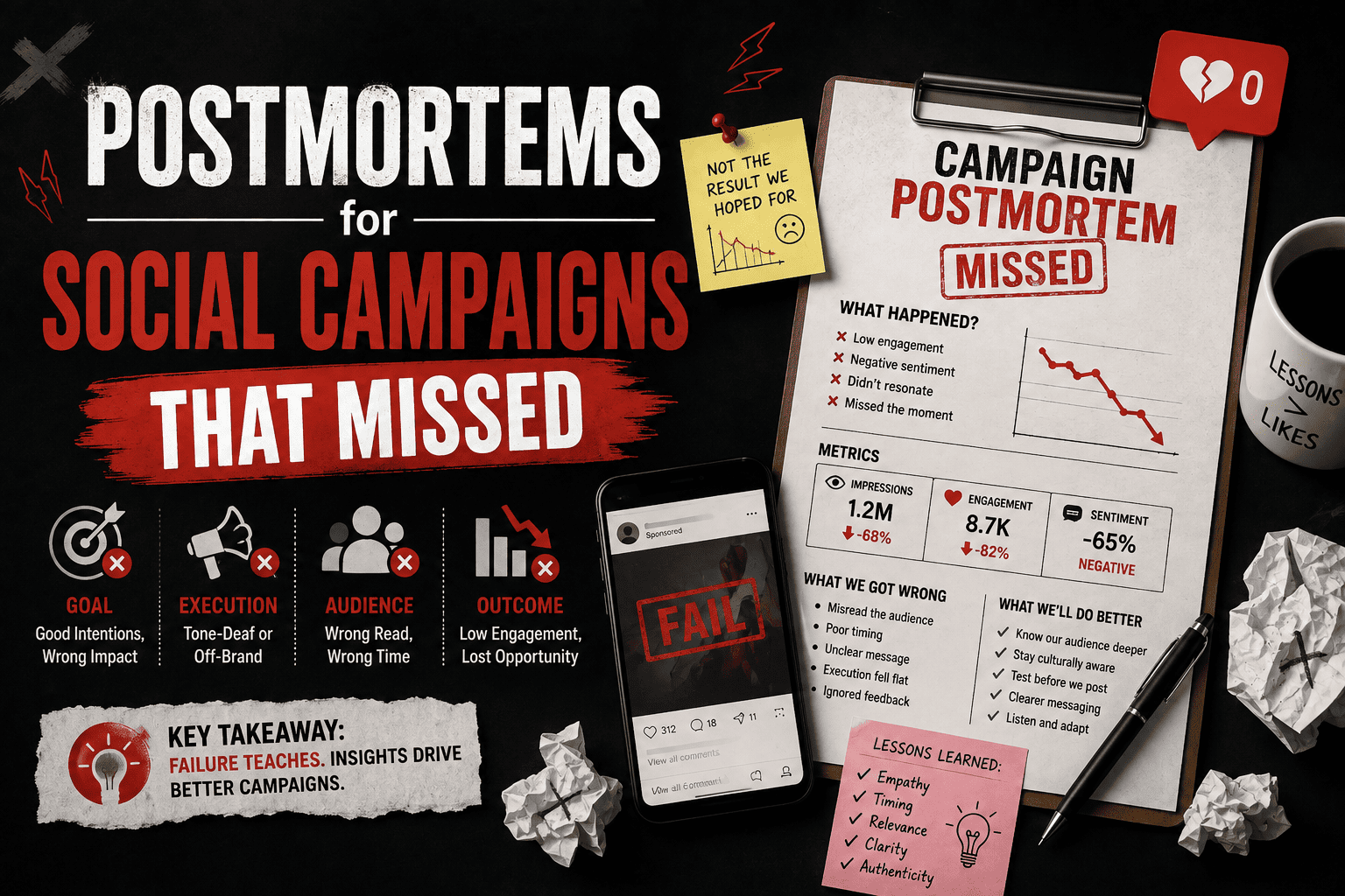 Postmortems for Social Campaigns That Missed