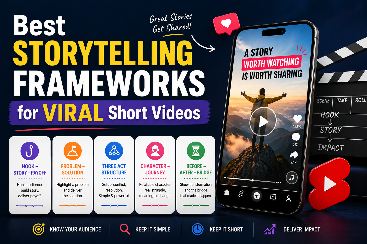 Best Storytelling Frameworks for Viral Short Videos